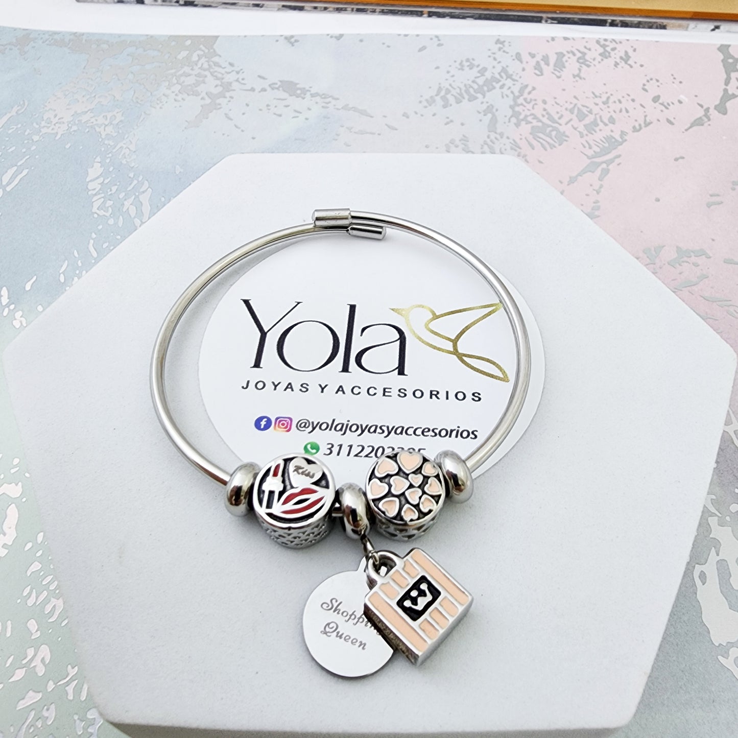 Pulsera Bolso Rosa