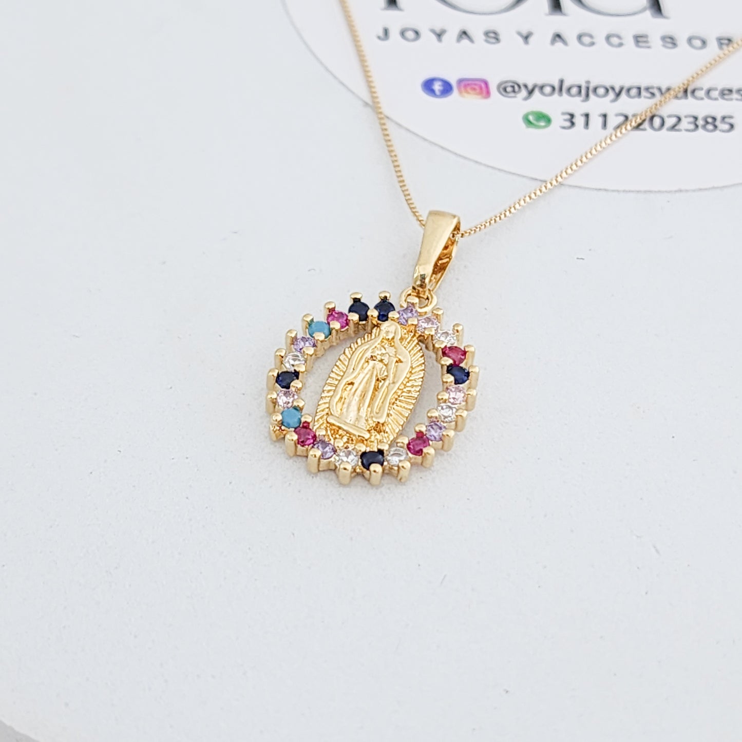 Collar Oro laminado virgen Guadalupe