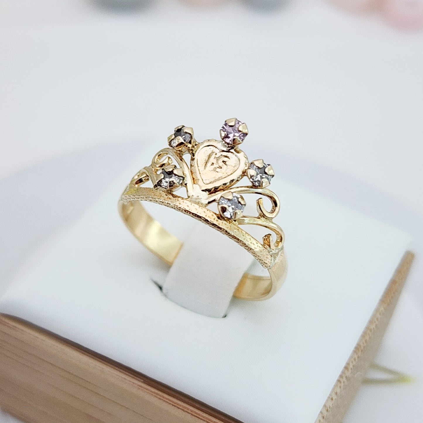 Anillo oro laminado 15 años