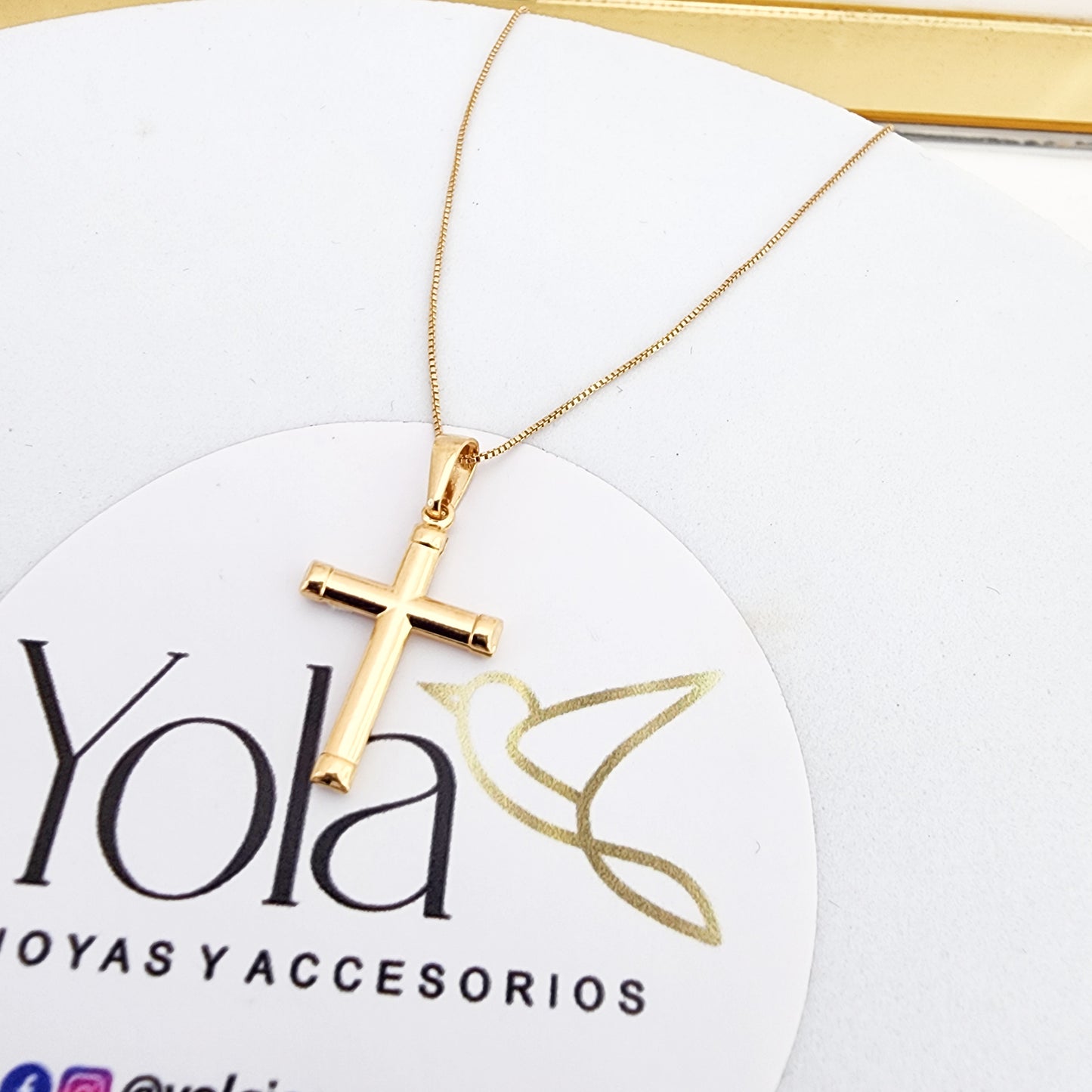 Collar Oro Laminado Cruz