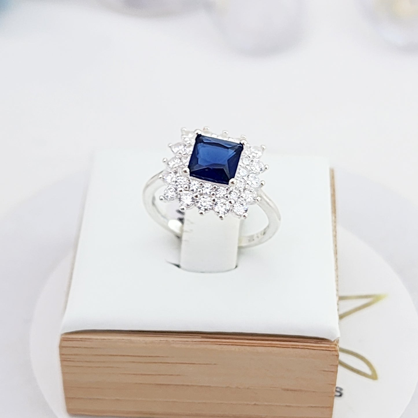 Anillo Cristal Azul