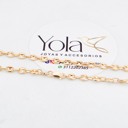 Collar oro laminado granito gucc