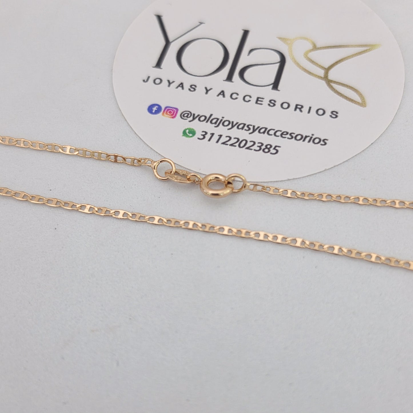 Cadena Oro Laminado escalera 40cm