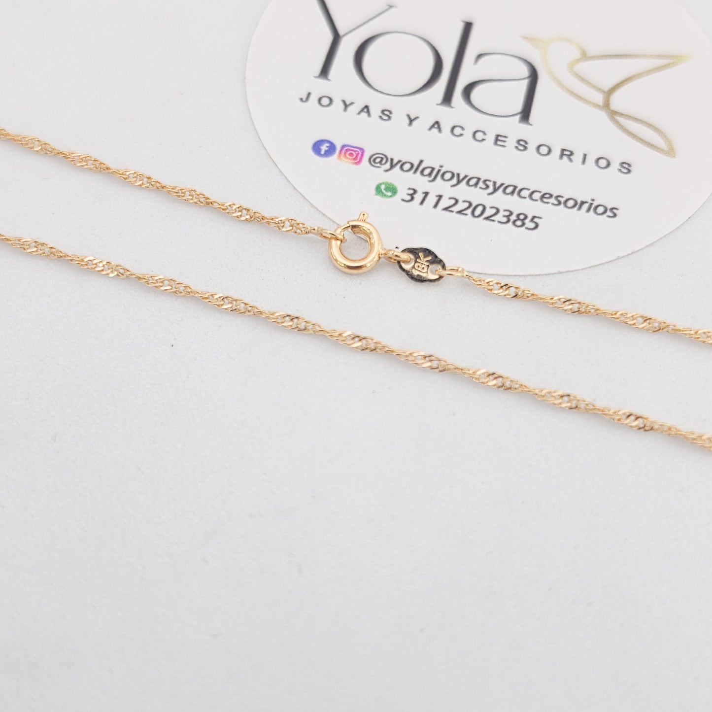 Cadena Oro Laminado sigapur 45cm