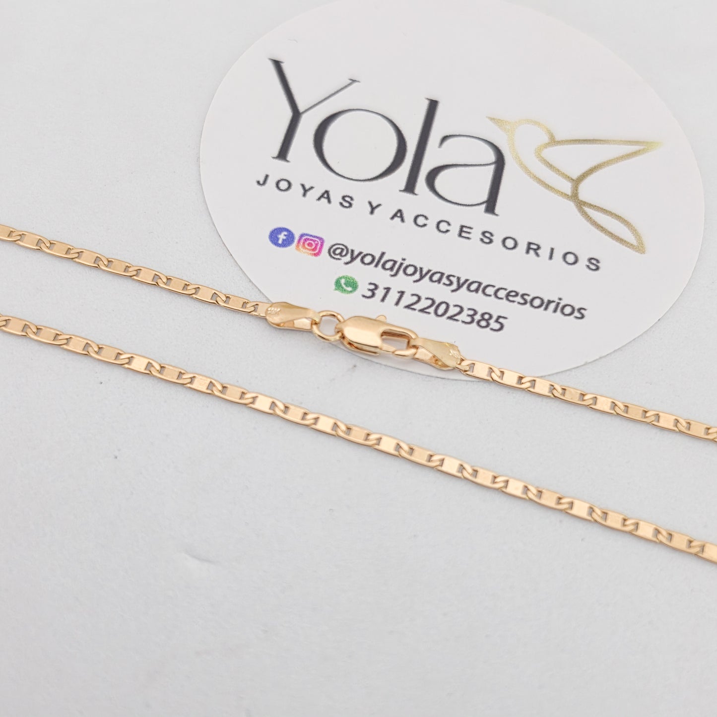 Cadena Oro Laminado escalera 40cm