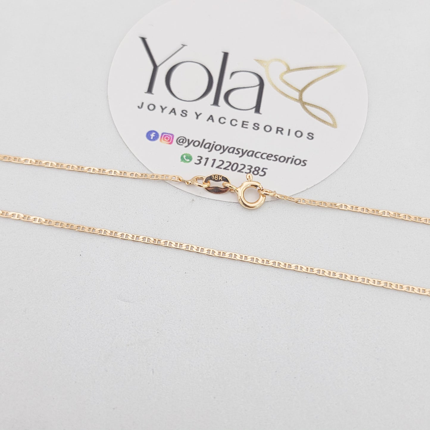 Cadena Oro Laminado escalera 50cm
