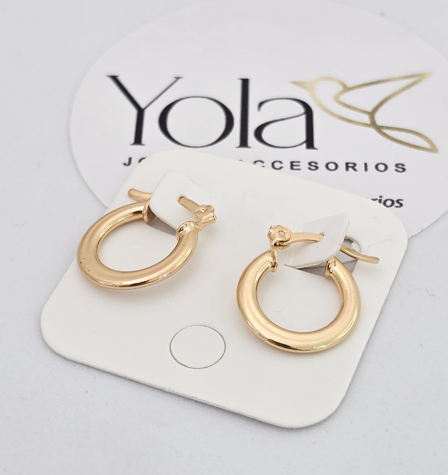 Candongas oro laminado 2 cm