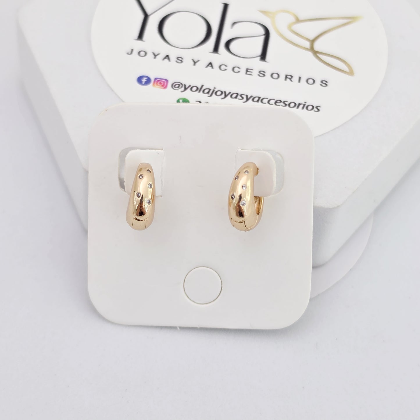 Candongas oro laminado 1 cm