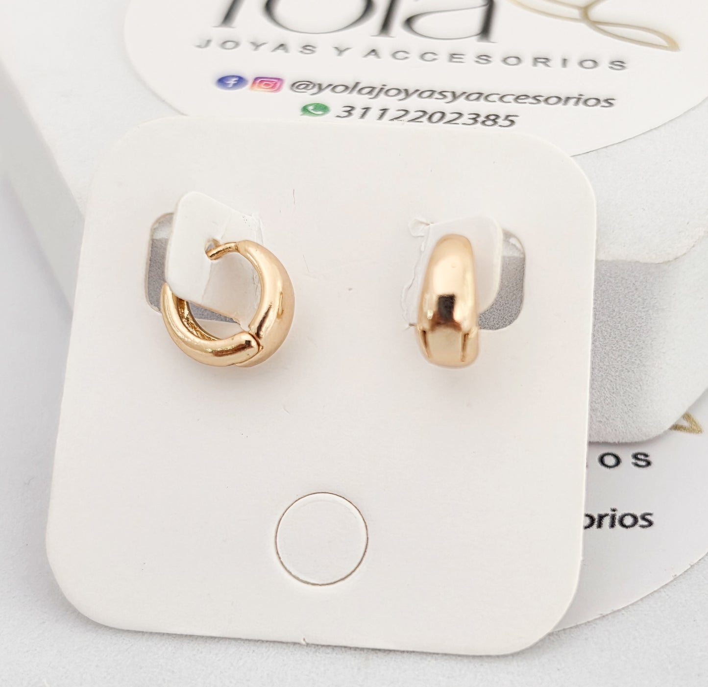 Candongas oro laminado 1 cm
