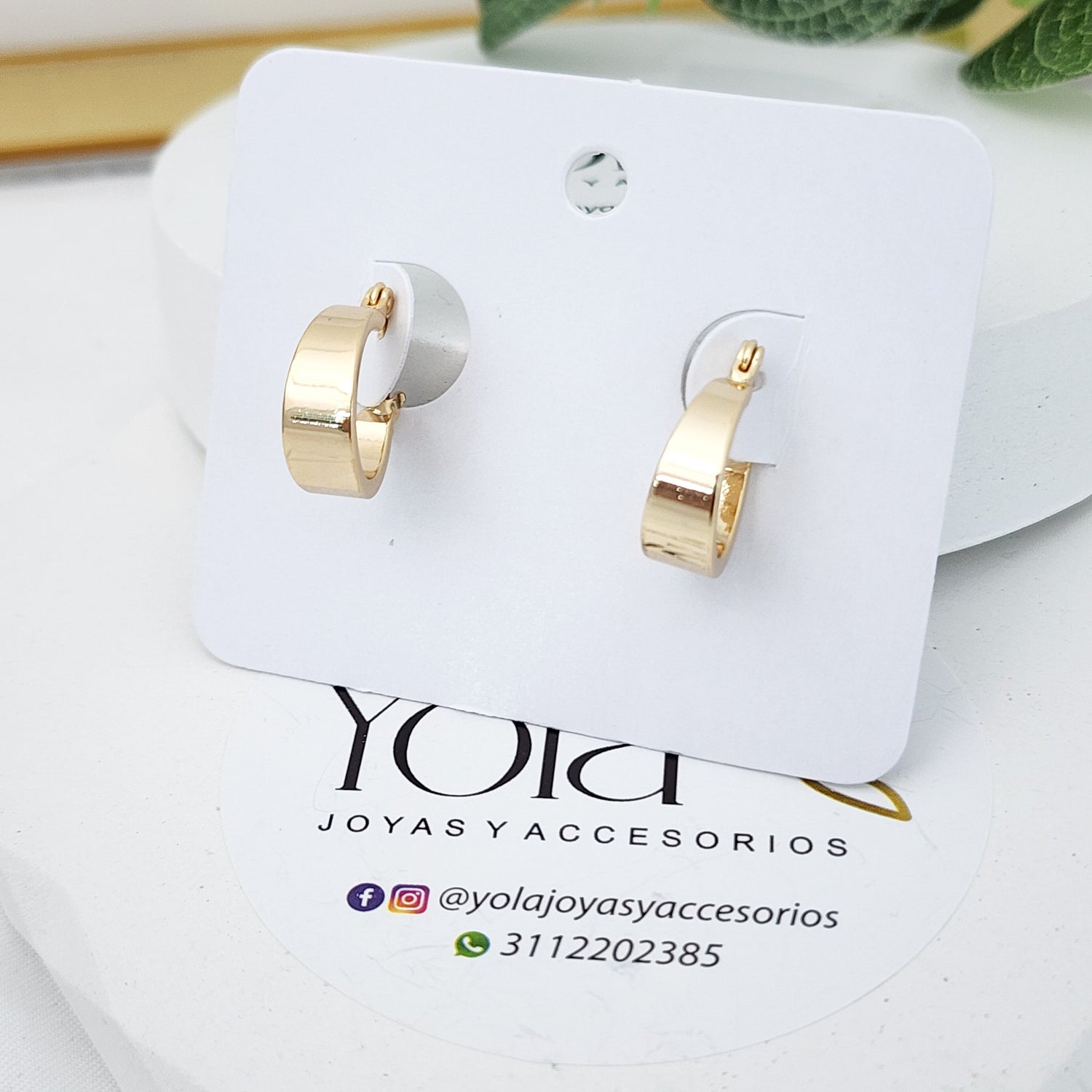 Aretes oro laminado