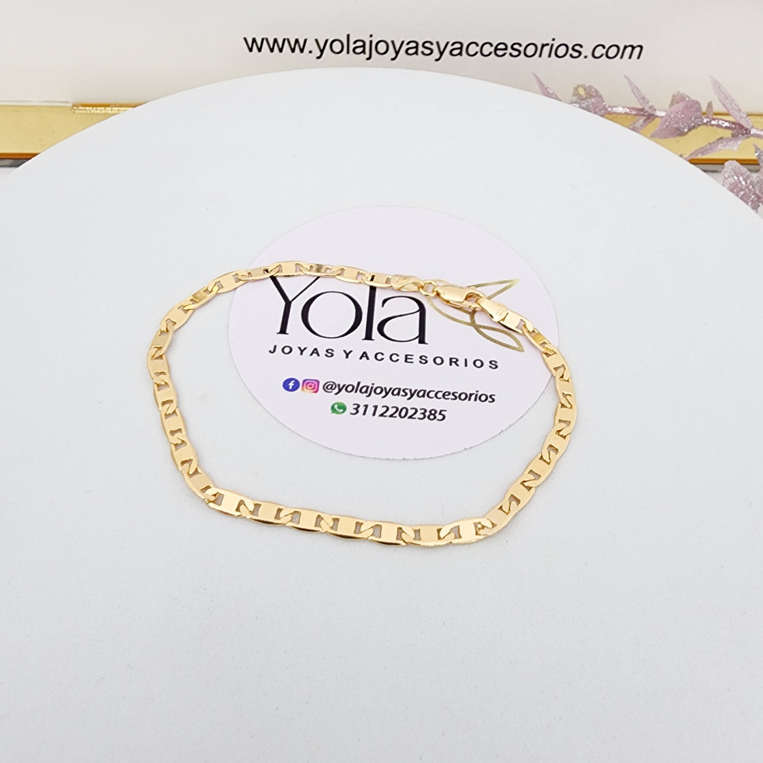 Pulseras oro laminado