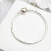 Pulsera Aro Rígido, Broche Corazón Liso