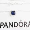 Collar Cristal Cuadrado Azul