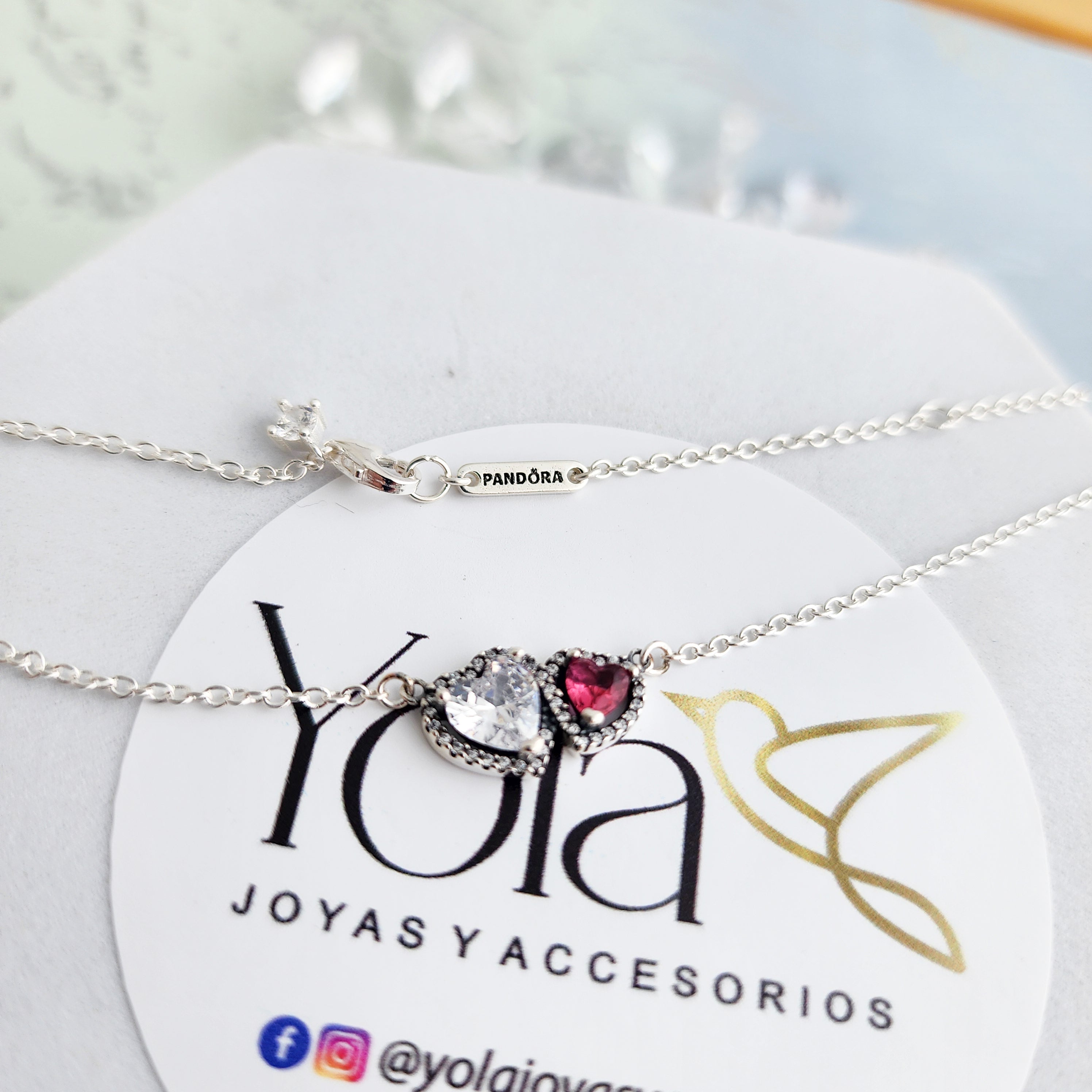 Collar Corazón Doble