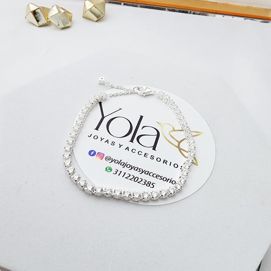 Pulsera Cristales Estilo Tennis