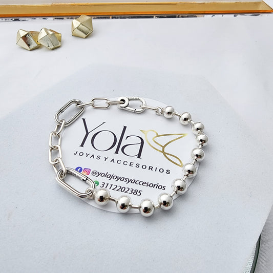 Pulsera eslabones y bolas