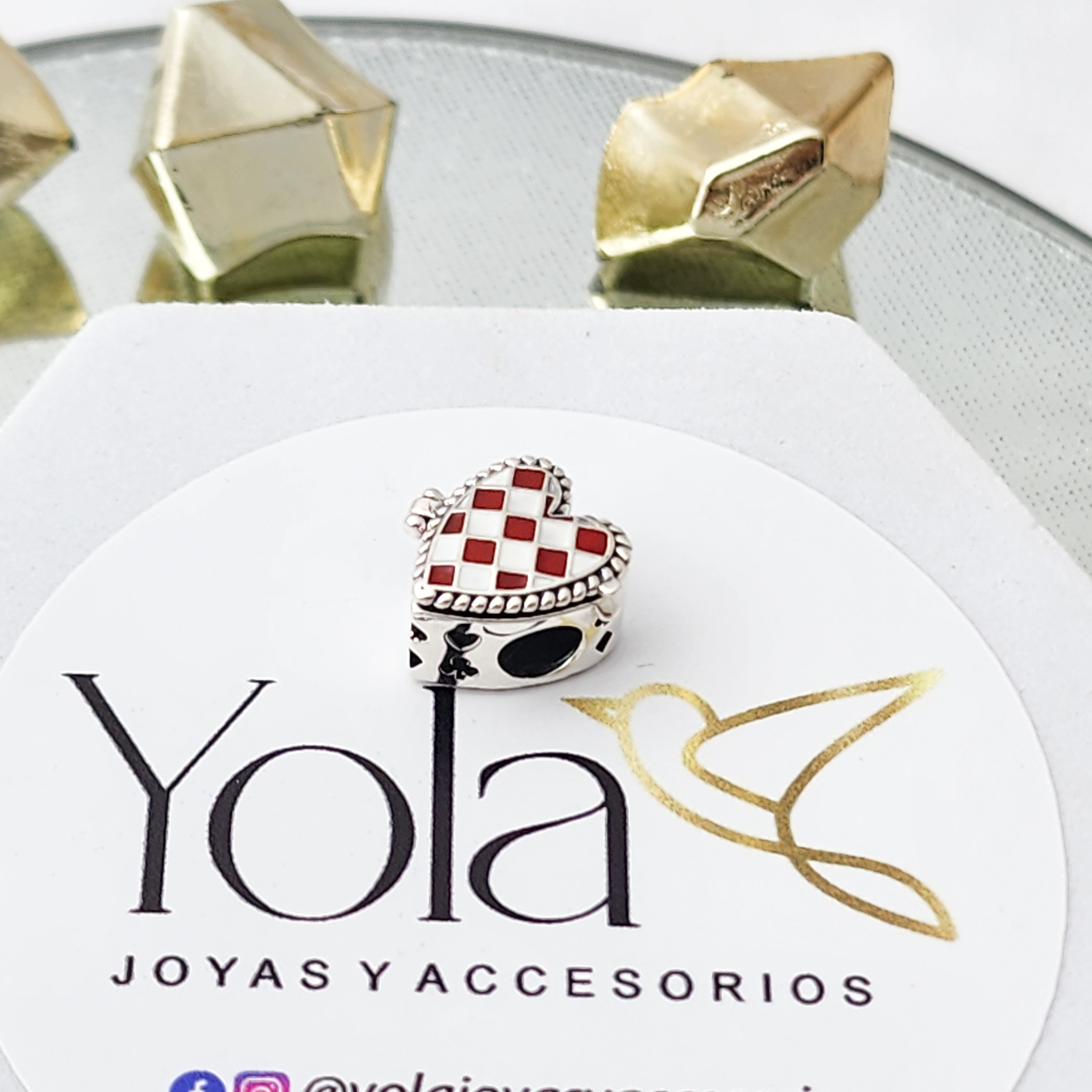 Charm Reloj de Corazón