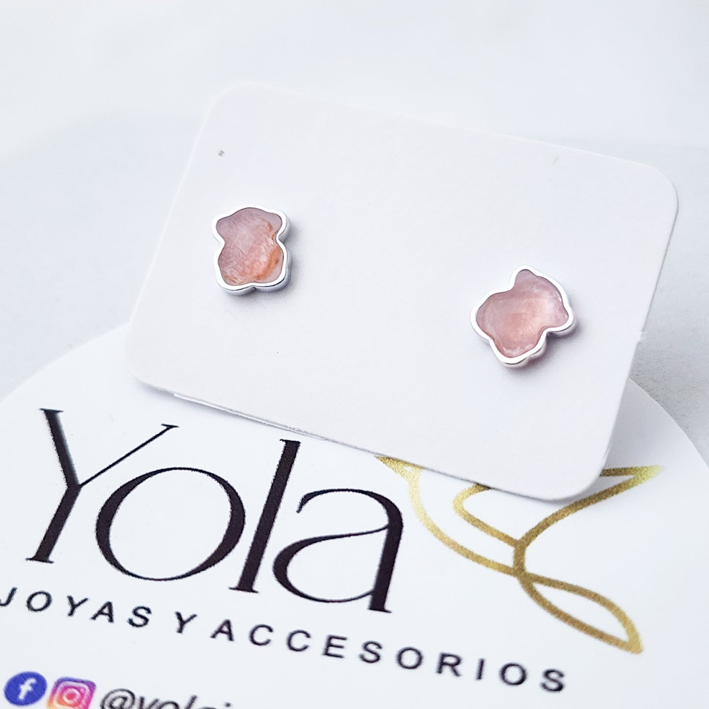 Arete Oso Rosa