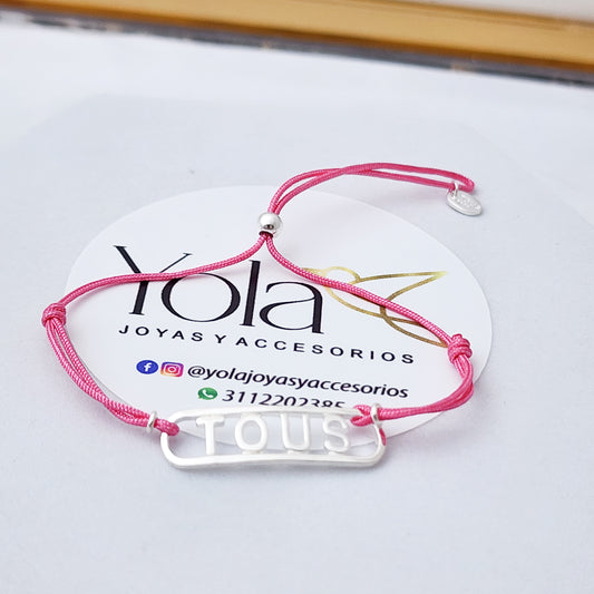 Pulsera Tous Rosa Ajustable