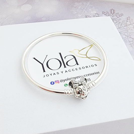 Brazalete Aro Rígido Broche Minie