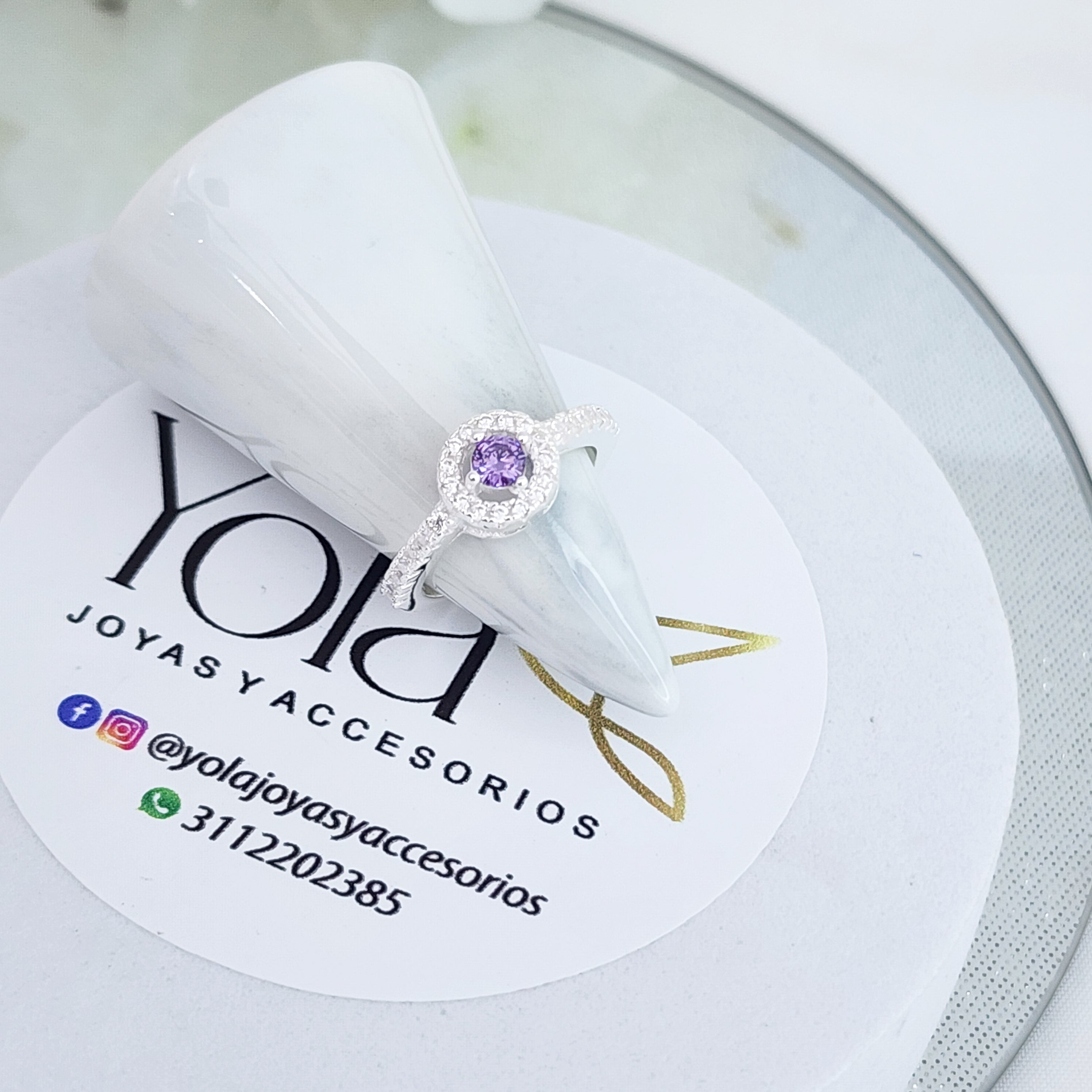 Anillo Cristal Lila