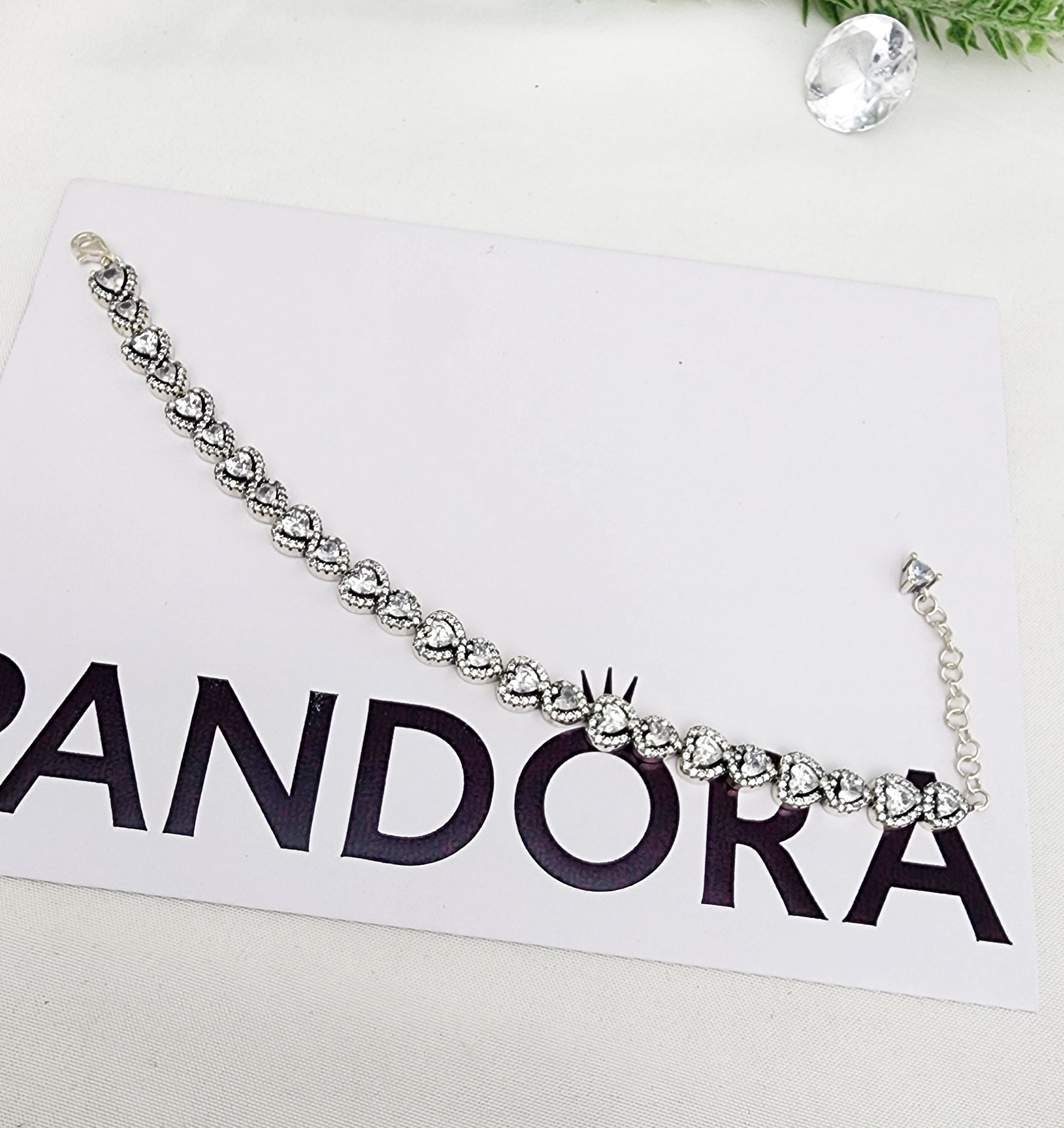 Pulsera Cristales Corazónes