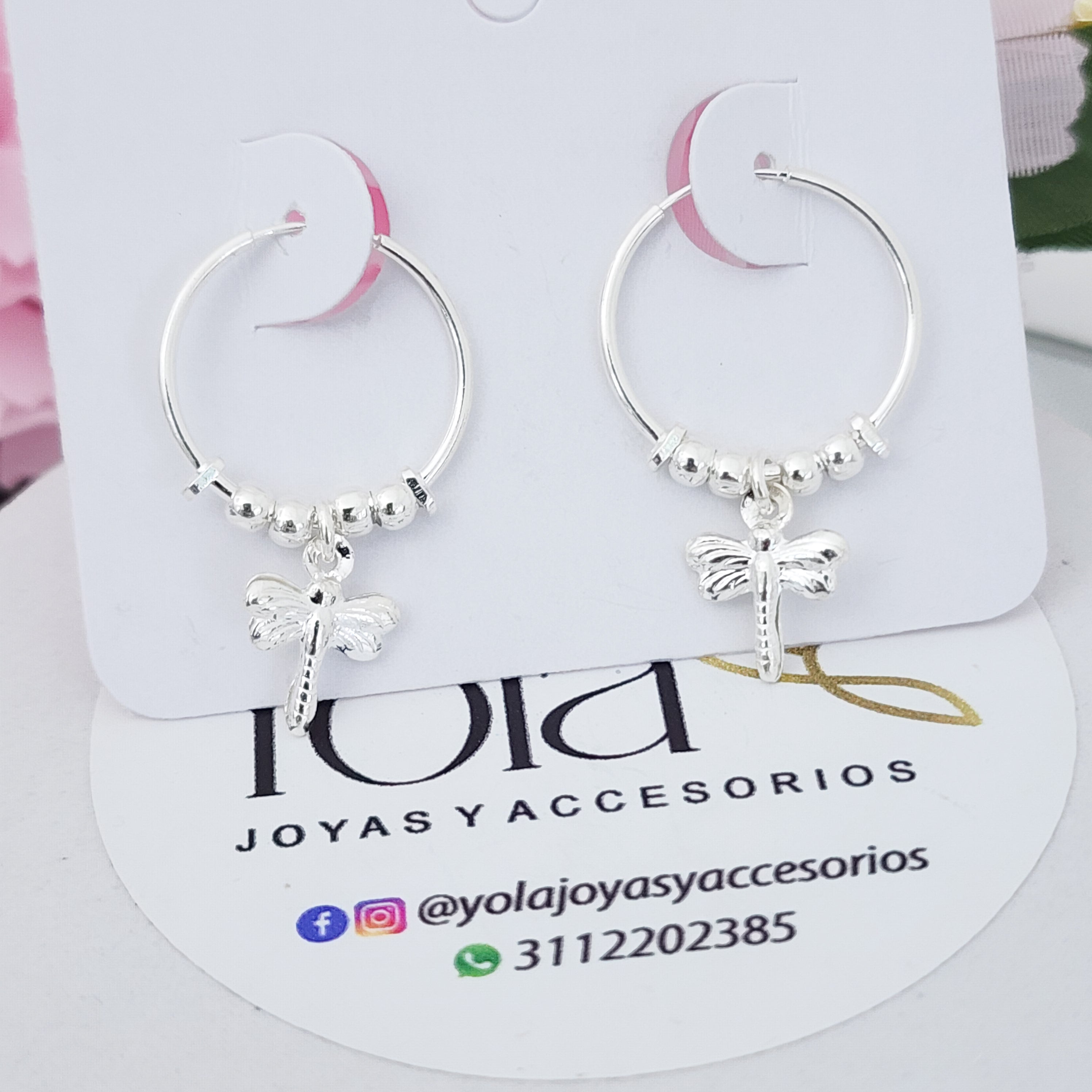 Aretes Medialuna Libélula