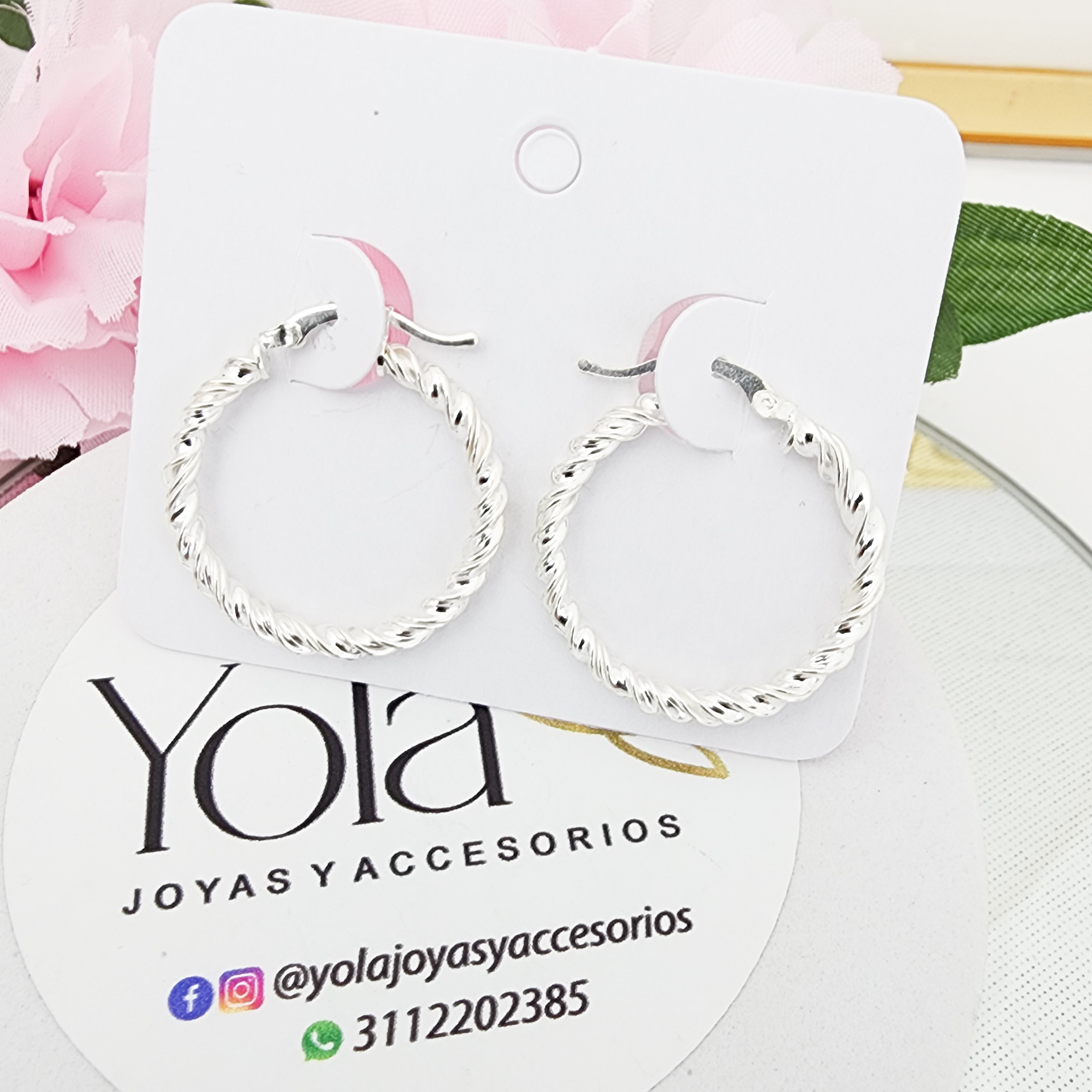Aretes Medialuna con Diseño
