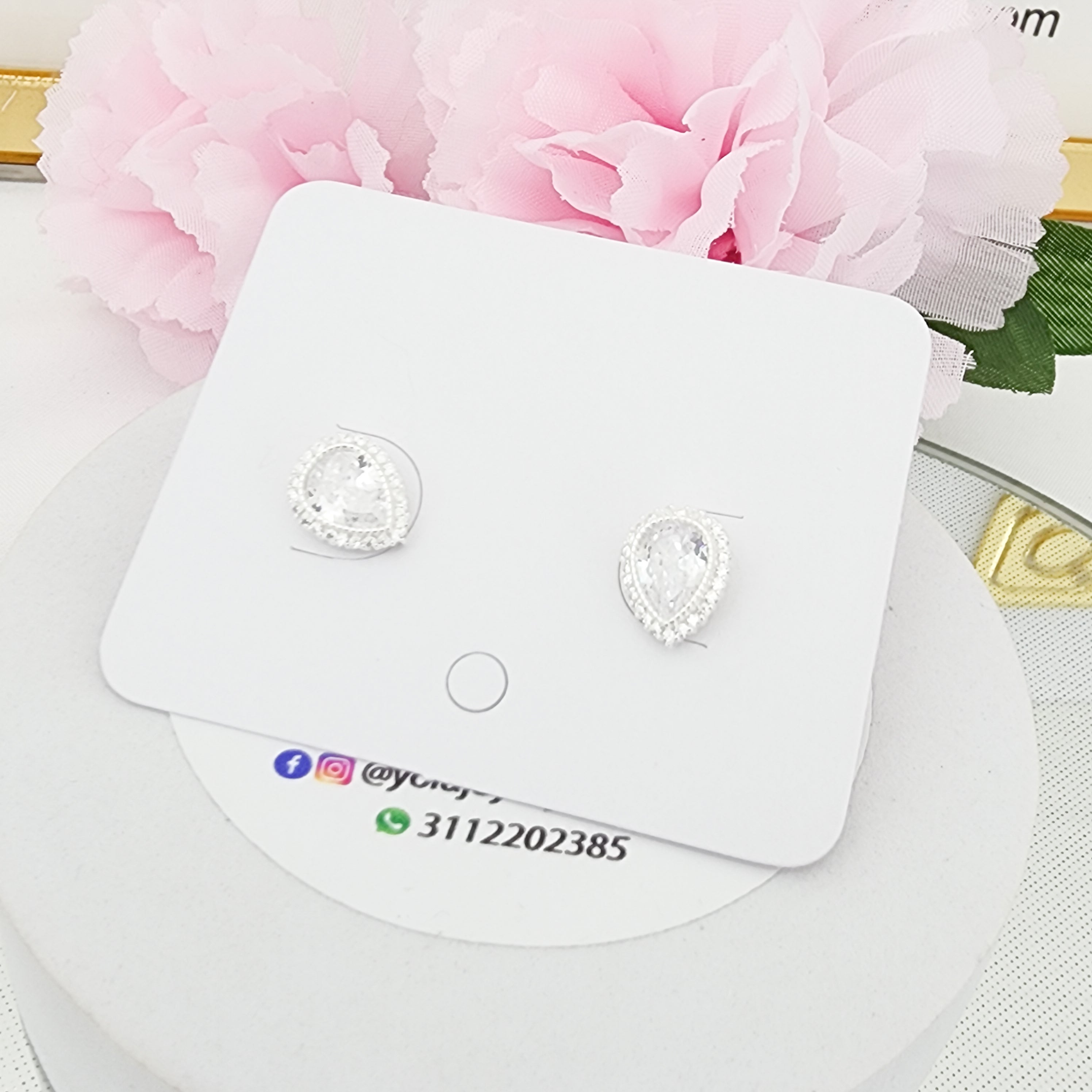 Aretes Cristal Blanco