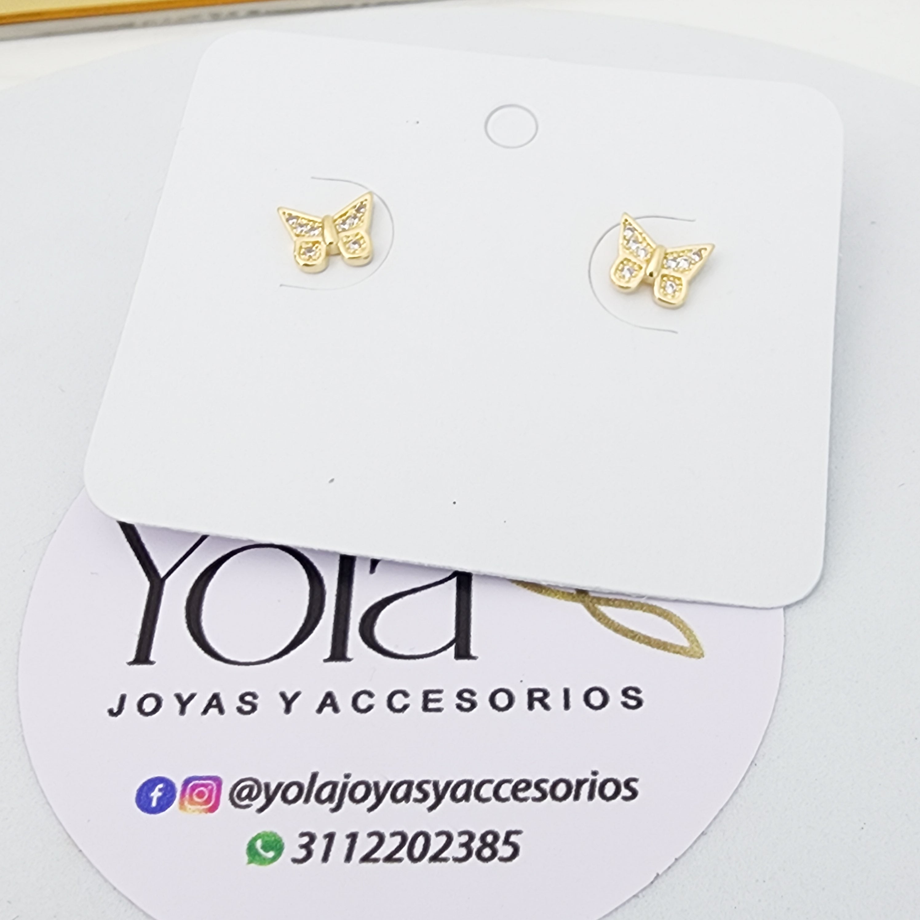 Topos mariposa  oro laminado