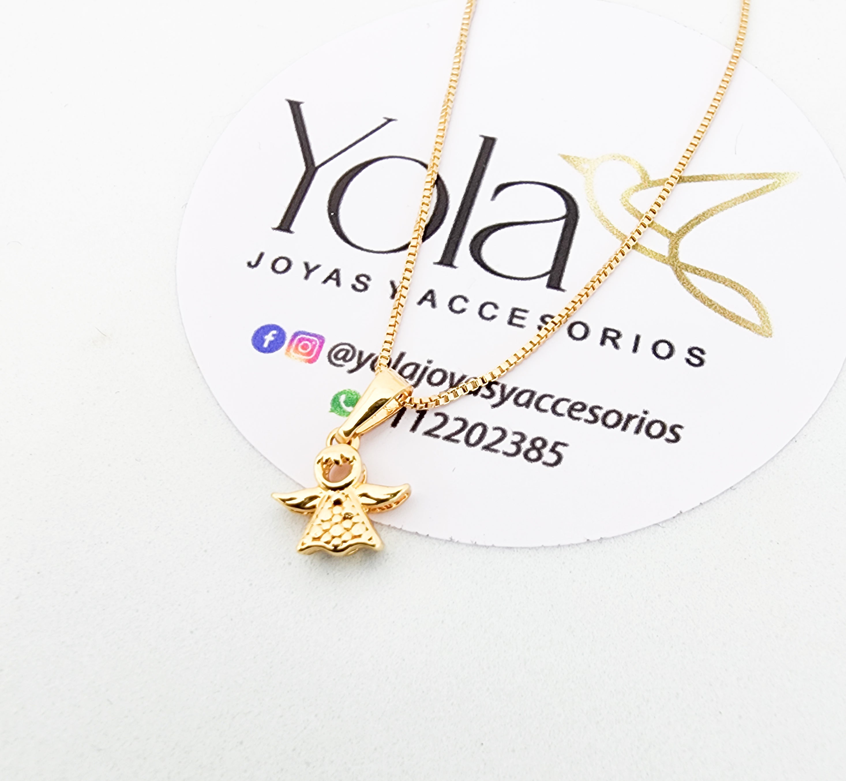 Collar oro laminado Angel