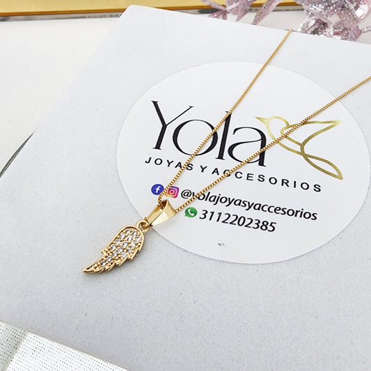 Collar oro laminado ala
