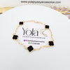 Pulsera trebol negro
