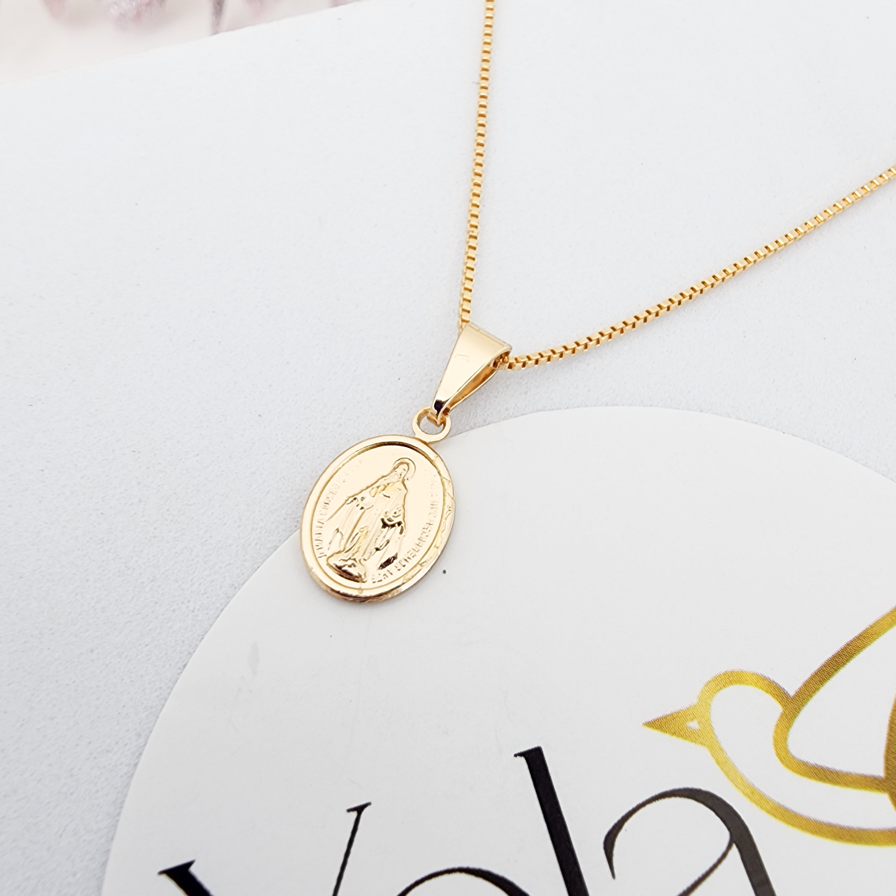 Collar oro laminado virgen guadalupe