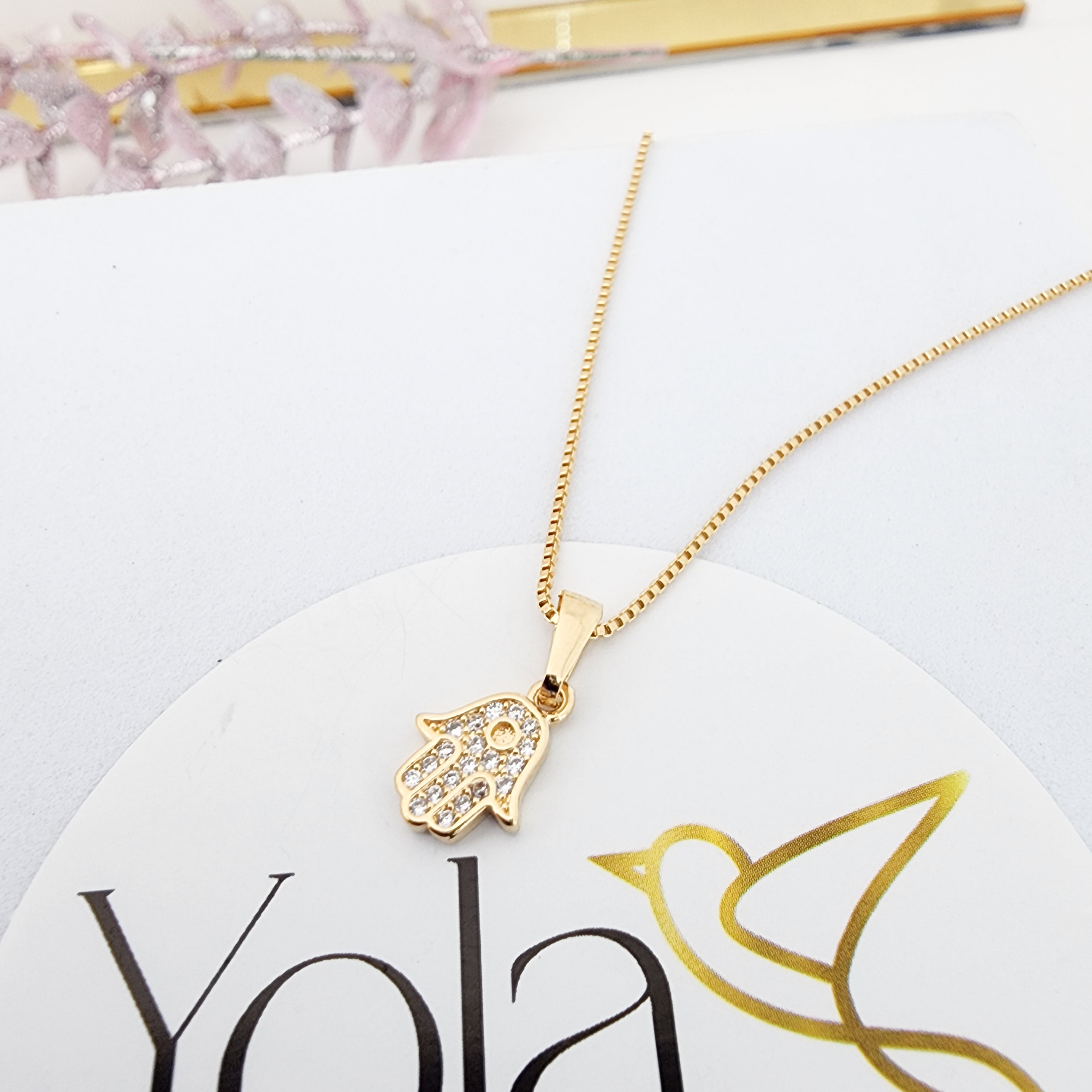 Collar oro laminado mano