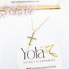 Collar oro laminado cruz
