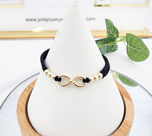Pulsera Tejida oro laminado