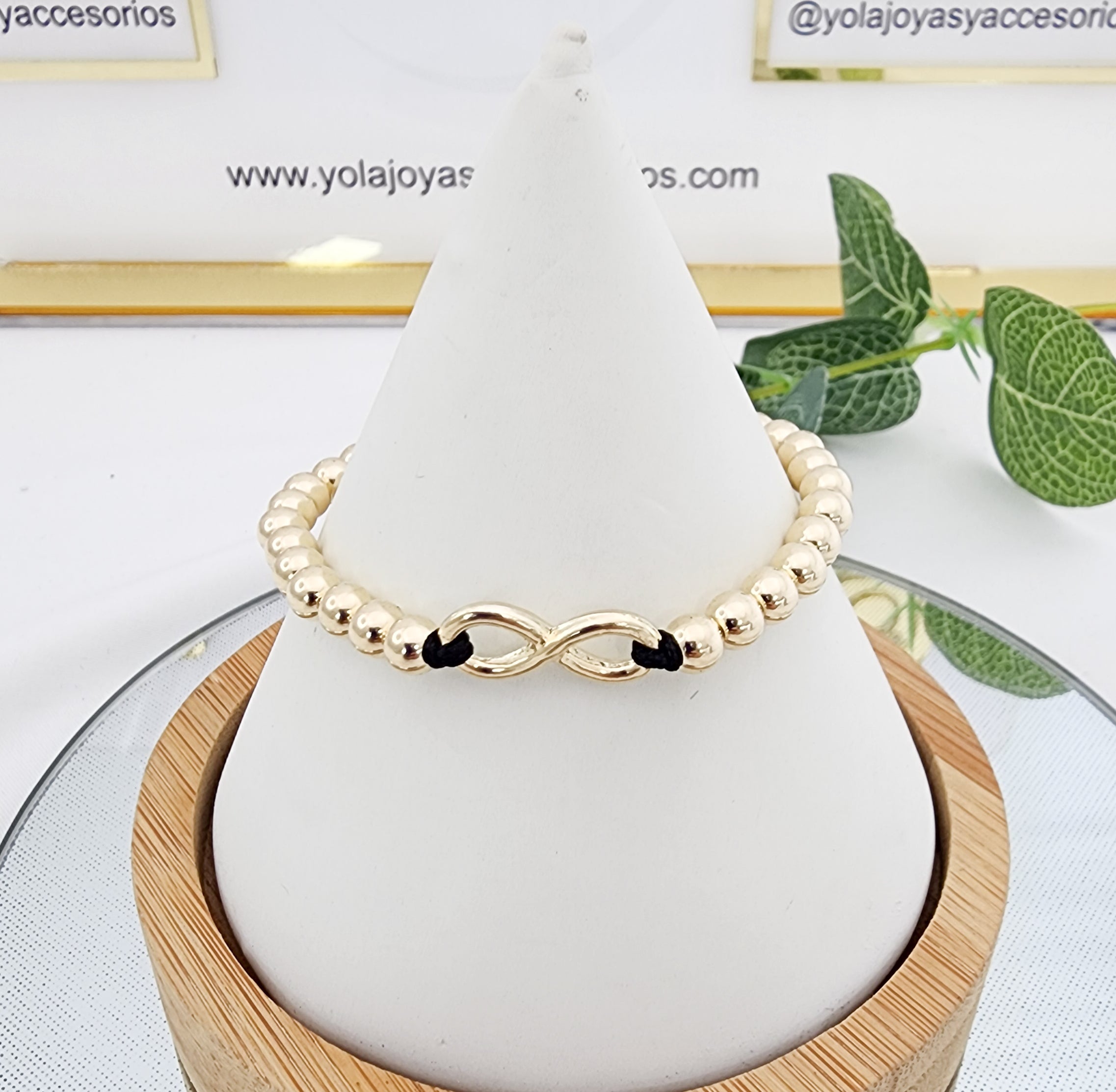 Pulsera Tejida  oro laminado