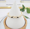 Pulsera Tejida  oro laminado