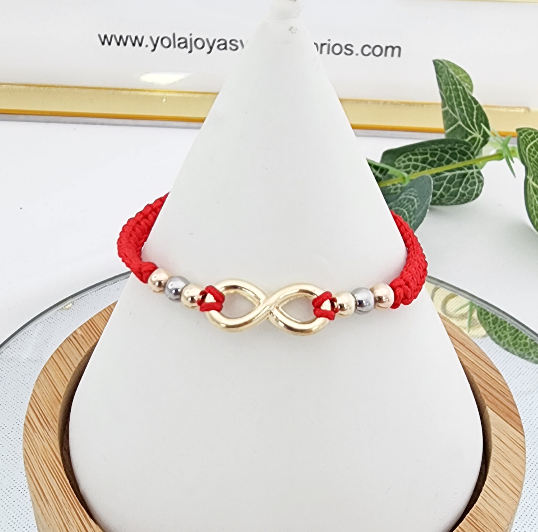 Pulsera Tejida  oro laminado
