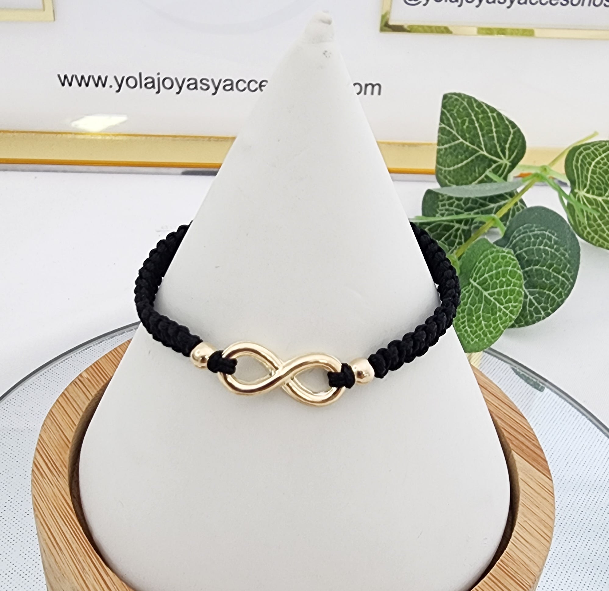 Pulsera Tejida  oro laminado
