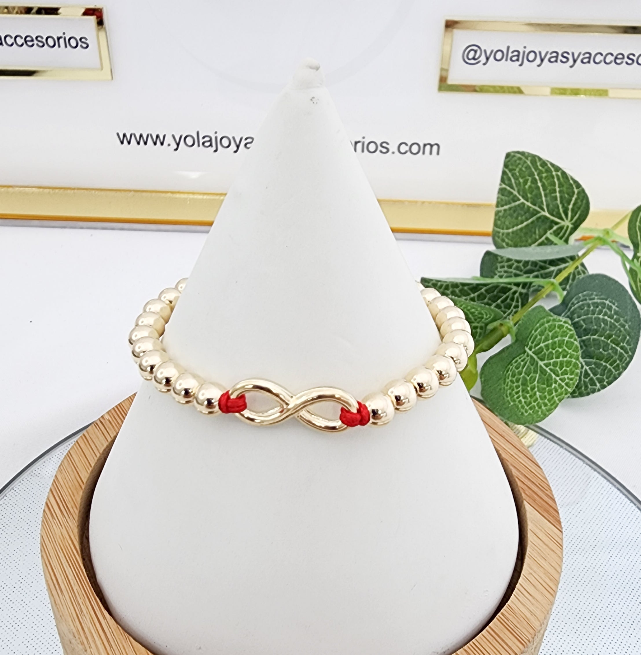 Pulsera Tejida  oro laminado