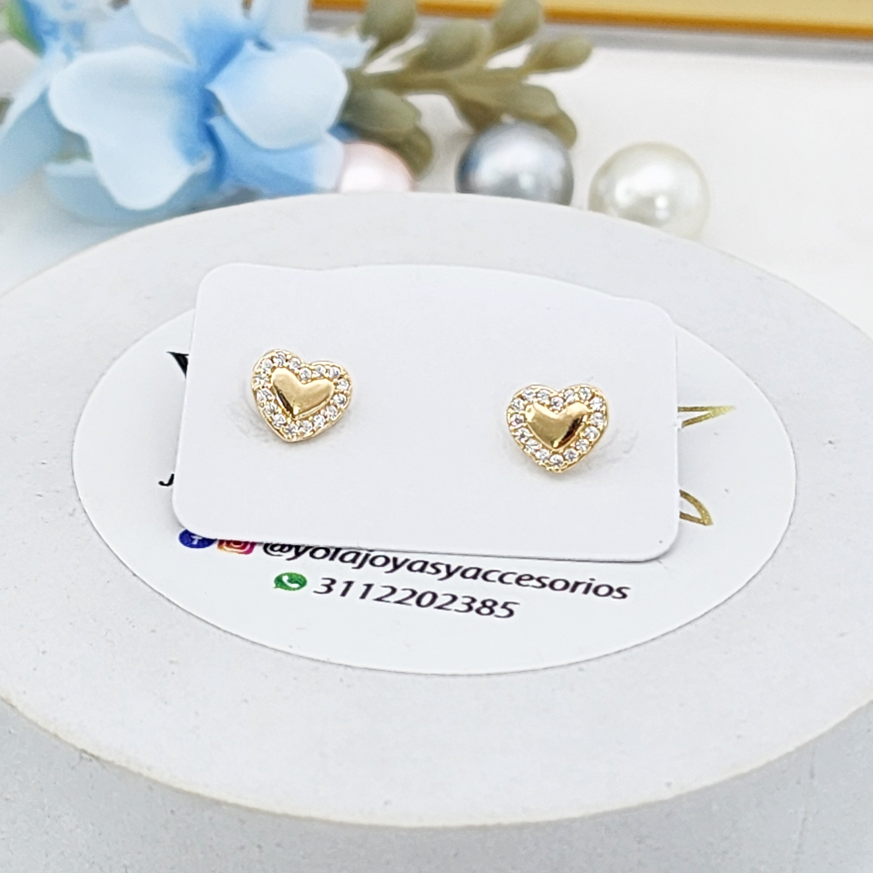 Topos Oro Laminado corazon rosca seguridad