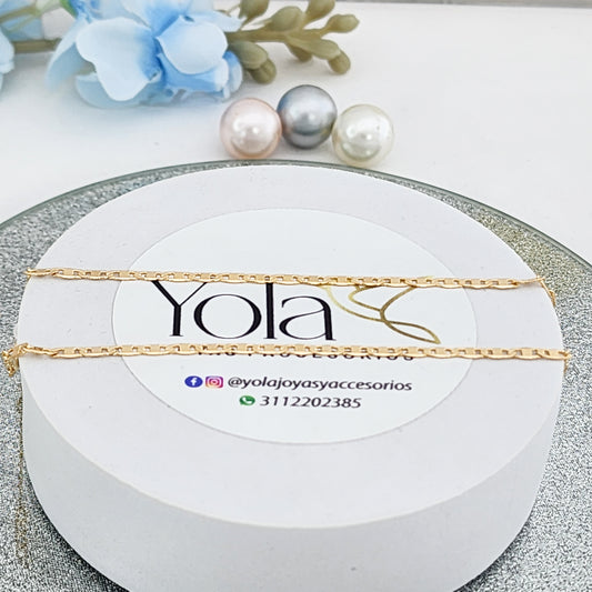 Collar oro laminado 3x1