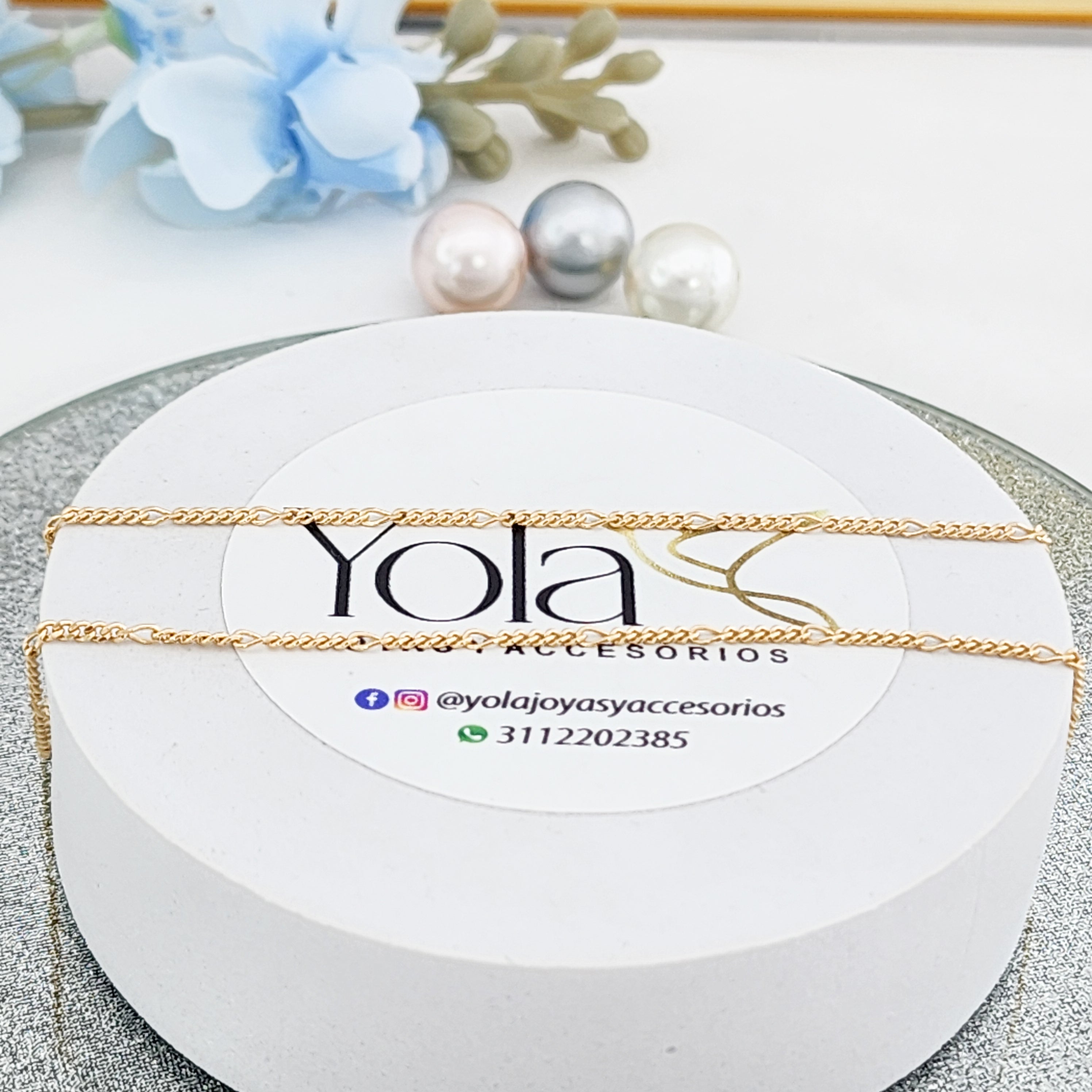 Collar oro laminado escalera