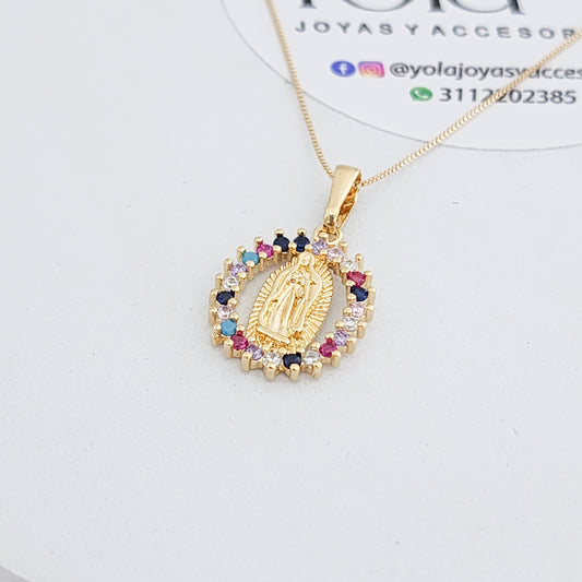 Collar Oro laminado virgen Guadalupe