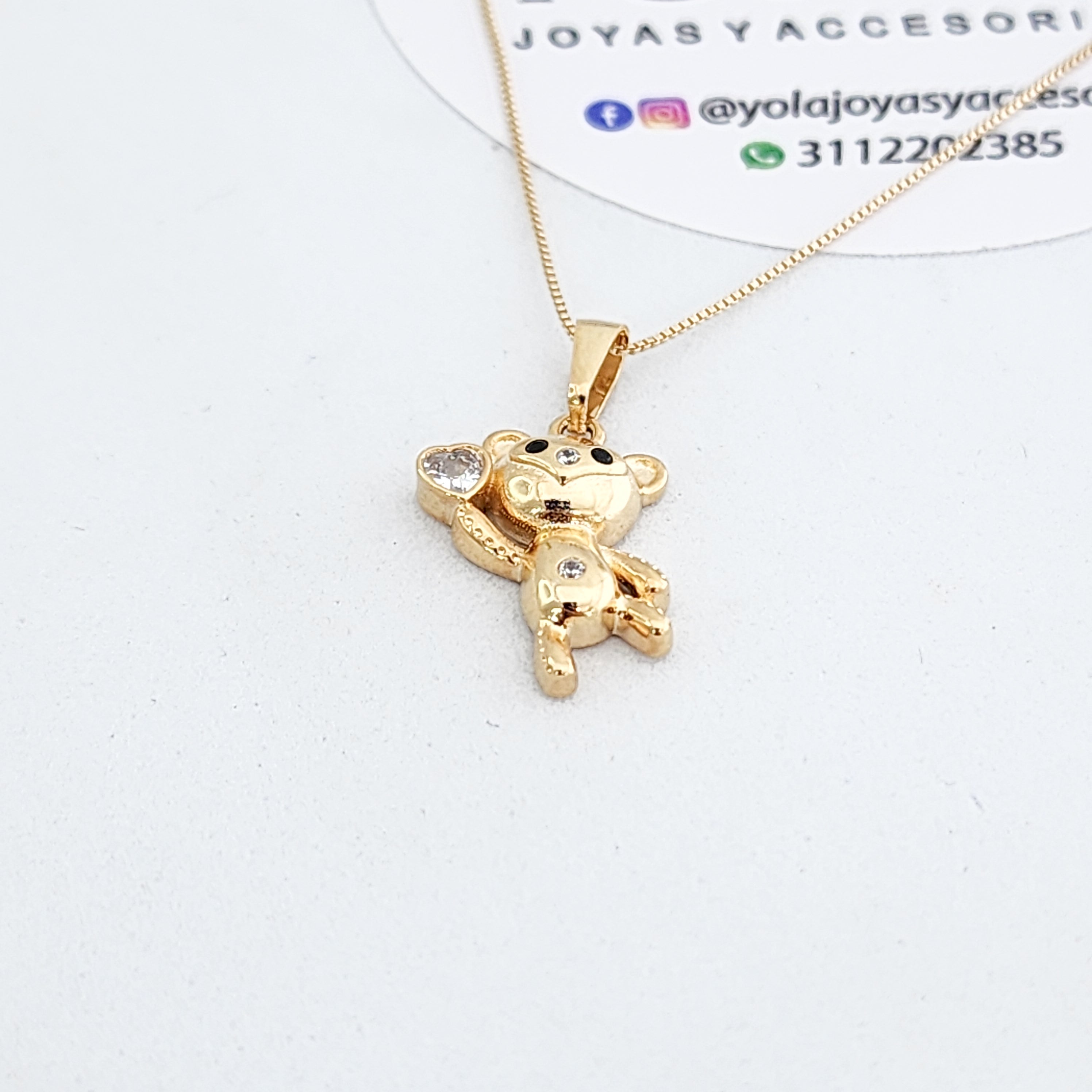 Collar Oro laminado oso