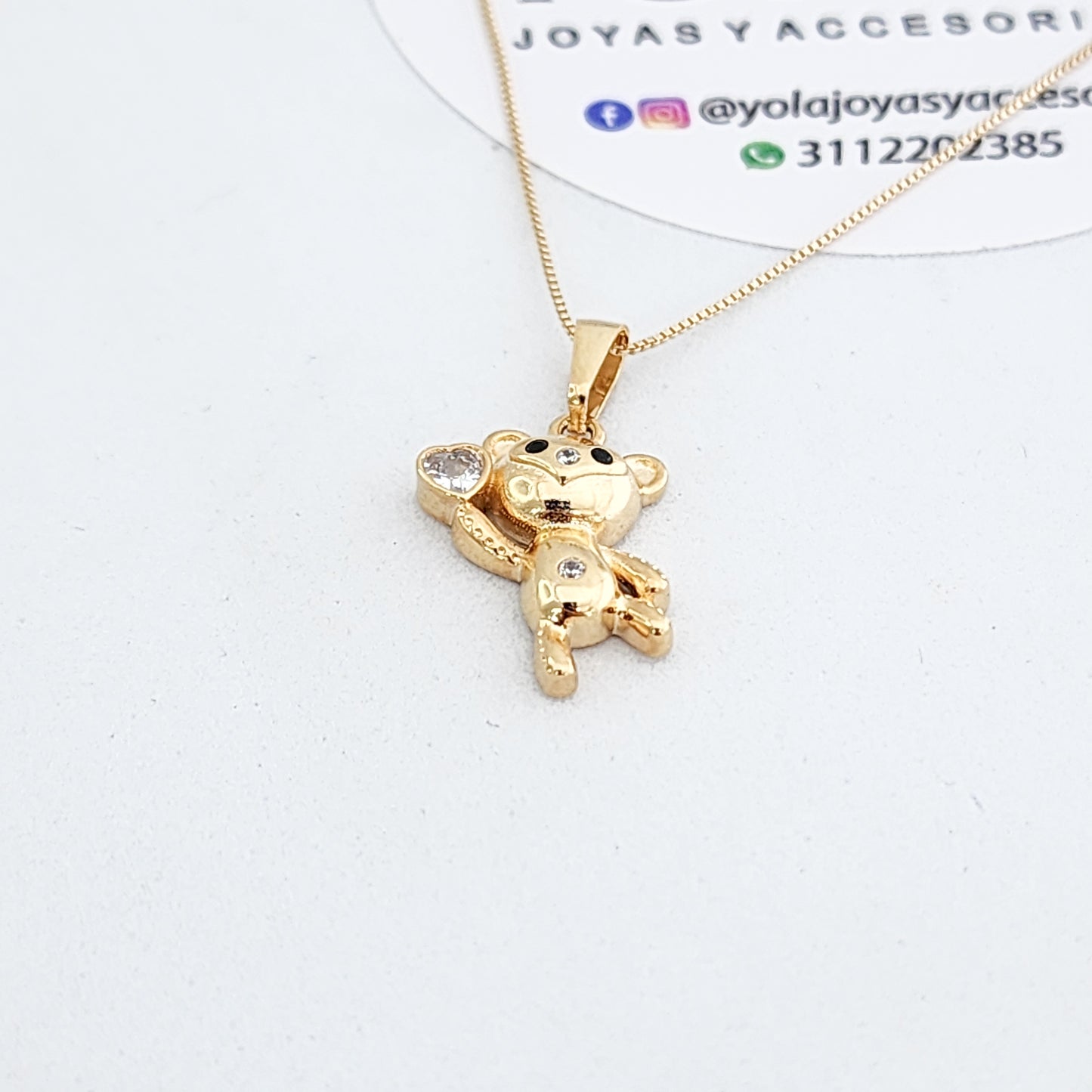 Collar Oro laminado oso