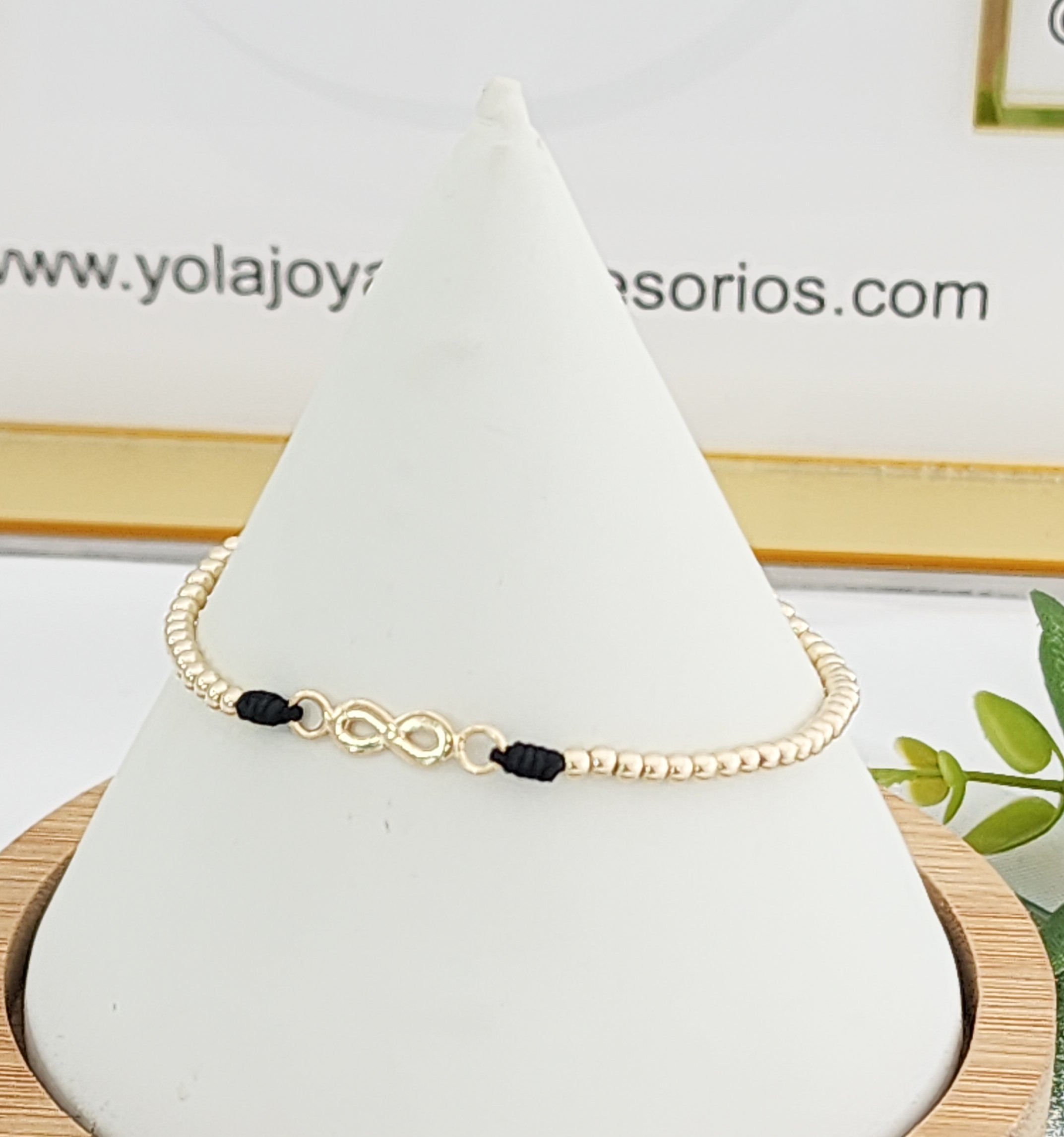 Pulsera Tejida  oro laminado