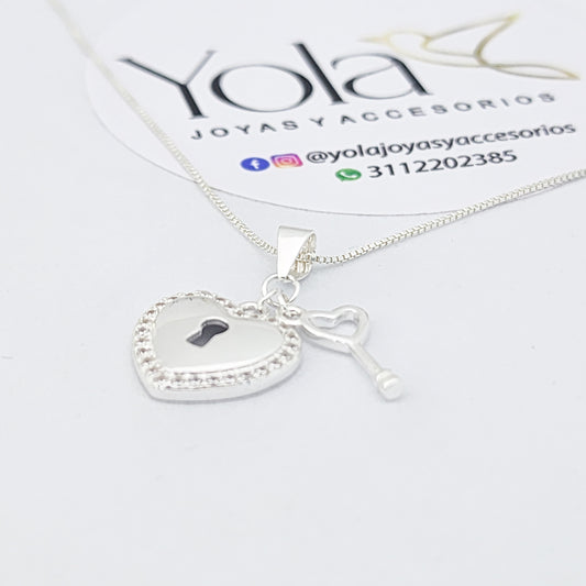 Collar Corazón corazon candado